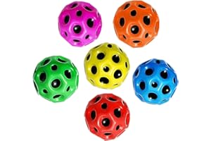 YUNJYI'S 6PCS Balle Spatiale,Balles Rebondissantes,sur Le Thème De l'espace Moon Bouncing Ball,Jump Ball, Bounce Ball,Boule Spatiale à Rebond élevé pour Animaux de Compagnie et Enfants Cadeau de fête