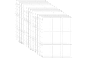 UNCLE PAUL 540 Pockets Trading Card Protector Sleeves, 30 Sheets 9-Pocket 8-Silk Card Holder Pages for Game Sports MTG, TCG, Baseball Standard Cards Supplies OS22030