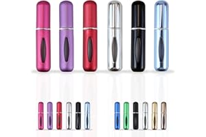 YUME 6 pezzi 5ml Atomizzatore Profumo Ricaricabile, Porta Profumo da Borsetta da Viaggio, Anti-Perdita, Ricaricabile, con Finestra di Visualizzazione (Pack 3)