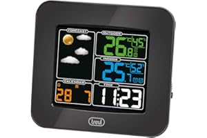 Trevi 3165 RC meteorológica estación con Sensor Externo, Negro, 15x5.7x13.5 cm