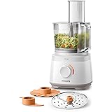 Philips Robot da Cucina Compatto - 700W, 16 Funzioni, Recipiente da 2.1L, Lama in Acciaio Inossidabile (HR7310/00)