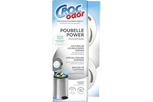 CROC ODOR Croc'Odor Power – Destructeur d'Odeurs pour Poubelle (58g) – Désodorisant Poubelle Spécial Odeurs Intenses