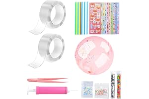 NAKUTITA Outlet Nano Tape Bubbles Kit, Nano Tape, Nano Klebeband, Selbstklebendes Bubble Tape DIY, Bubble DIY Craft Kit für Mädchen, Jungen, Kinder und Erwachsene