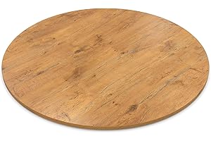 ‎AUPROTEC AUPROTEC Tischplatte 19mm rund Ø 500 mm Pale Lancelot Oak Holzplatte melaminharzbeschichtet Spanplatte mit Umleimer ABS Kante Auswahl: 50 cm