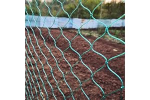 LXGKREL Filet de volière très robuste composé de 36 fils avec nœuds fixes - Maille de 5 cm - Sans électricité - Pour la protection des oiseaux de proie - Complément idéal au poulailler