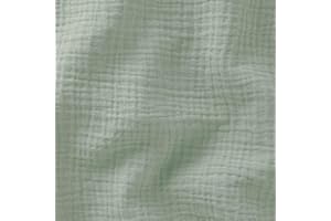 Tissus et Nappes Westeel - Double Gaze de Coton Unie 24 Coloris - Vendu au Mètre - Oeko-Tex® 170g/m² Largeur 140cm (Vert Sauge)