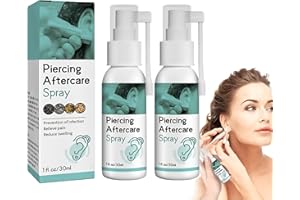 PELINUAR GFOUK Anti Cochlear Blockage Removal Spray,Ears Earwax Removal Spray,Ear Wax Softener Cleaner,Natural Ear Spray for Cochlear Blockage,Safe & Effective Ear Nose Piercings Cleaning Spray (2 Pcs)