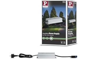 Paulmann 988.49 Outdoor Plug & Shine Power Supply IP44 230/24V DC 75W 98849 transformator lampy zewnętrznej, 18,6 x 6,4 x 4 cm