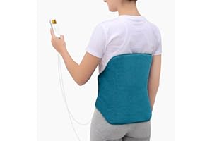 Comfytemp Grande Manta Electrica Lumbar, 9 Niveles de Temperatura, 11 Temporizadores, 39x61 cm Almohadilla Electrica para Espalda y Abdomen, Lavable(Tamaño Máximo : 120 cm)
