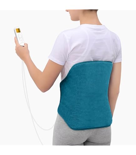 Manta Eléctrica Lumbar Con Masaje - 3 Temperaturas, Batería 5000mAh, Alivio Para Espalda, Cuello Y Abdomen
