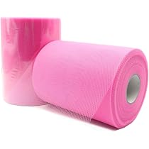 Rotolo di tessuto di tulle fucsia, 15,2 cm x 182,9 m, per fai da te