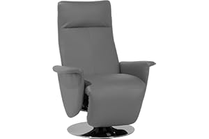 ‎BELIANI Beliani Eleganter Wohnzimmer Sessel Kunstleder grau elektrisch verstellbar Prime
