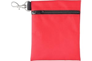 Homirty Golf Tee Tasche mit Reißverschluss, Golf Tee Halter Tasche, Golfzubehörtasche Mit Karabiner Zubehör, Golfball-Aufbewahrungstasche, Tragbare Tasche für Golf-Tees, Golfzubehör