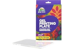 Gel Printing Plate – 5” X 7” Reusable Gel Plates for Printing, Geli Plate for Printing, Jelly Pad Art Tool, Monoprinting Kit, Printmaking, Card Making, Texture Crafts, Paint Projects by Play Cove