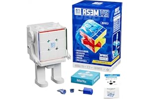 AIGIDUSANSU MOYU RS3M V5 3x3x3 Speed Cube,Stickerless Professional Magnetic Magic Cube,Ball Core UV Maglev Cube Robot, 3D Puzzle Magic Toy for Kids and Adults (Ball-Core UV Robot)
