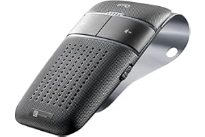 Cellularline - Easy Drive - Vivavoce Bluetooth per Auto con Funzione Dualphone - Talk Time 20h - Recharging Time 2h - Riproduci Suono e Indicazioni GPS dal Tuo Smartphone - Nero