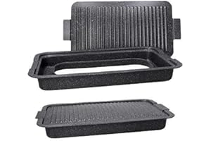 Tognana Mythos Barbecue Rettangolare, Grigio, 30x52 cm