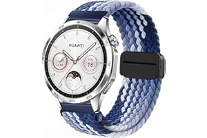 HATOLOVE Correa para Huawei Watch GT 4 46mm, 22mm Band Elástica Nylon Trenzada con Cierre Magnética para Huawei Watch GT 3/GT 3 Pro 46mm/GT 2 46mm/GT 2 Pro/GT Sport/Active/Elegant/Huawei Watch 3/3 Pro/4/4 Pro
