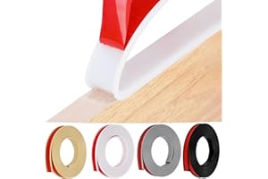 HeiPen U-Form Selbstklebend Möbelkantenband, 5 Meter Flexible TPE Faltbarer Kantenschutz Gummi für Schrankkanten, Abschlussleiste, Deckenkanten, Arbeitsplatten (9mm*5m, Weiß)