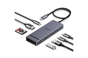UGREEN Revodok Pro 108 10Gbps USB C Hub, USB C Adapter mit HDMI 4K@60Hz, Docking Station mit USB 3.2 10Gbps, SD/TF Kartenleser, PD 100W Kompatibel mit MacBook, Surface, iPad Pro und mehr