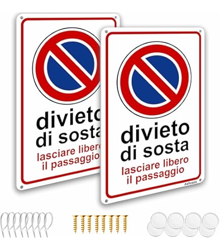 Cartello segnaletico in alluminio - 20x30 cm - Vietato l'ingresso nel