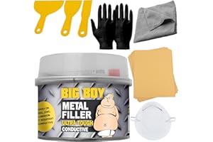 JBL GENERAL Silverhook Big Boy Metal Filler Conductive 250ml Bundle Car Body Filler & Body Filler Kit Includes 3 Spreaders, 10pcs Assorted Sandpaper, A Microfibre Cloth, A Pair Of Gloves And A Dust Mask