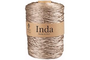 BORGO DE' PAZZI FIRENZE Cordino per Borse a Uncinetto, 2mm in Polipropilene (Beige 3), Filati per Uncinetto e Ferri, Made in Italy, BORGO DE’ PAZZI FIRENZE