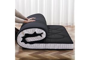 ZIKEBTUY 100 * 203 * 9CM Japanese Futon Mattress Single Floor Mattress, 9CM Thickness Foldable Tatami Mat Sleeping Bed Pad for Guests, Dormitories, Camping