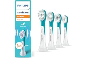 ‎PHILIPS Philips Sonicare For Kids, Original Ersatzbürstenköpfe für Kinder ab 3 Jahren, 4er-Pack, HX6034/90