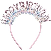 Rosa Geburtstagsschärpe Mit Krone – Verstellbar, 14 Cm, Mit Strasssteinen, Für Frauen & Mädchen