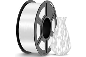 JAYO Silk PLA Filament 1,75 mm, Filament d'imprimante 3D PLA Blanc Brillant, Bobines de 1,1 kg, Précision Dimensionnelle +/- 0,02