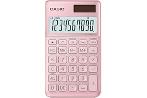 CASIO Taschenrechner SL-1000SC, 10-stellig, stylische Farben, Steuerberechnung, Aluminiumfront, Solar-/Batteriebetrieb