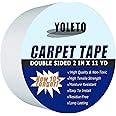 YOLETO Carpet Tape Double Sided - Solution for Securing Rugs, Tiles, Wood & More with Superior Adhesion, Residue-Free Removal, Anti-Slip Design & Versatile Use-50 mm x 10m