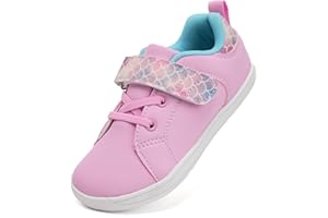 ICEUNICORN Calzado Descalzos Niños Niñas Amplia para Barefoot Exterior Interio Ligeros y Deporte Transpirables Zapatillas de Trail Minimalistas(Rosa, 32EU)