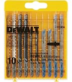 DEWALT DT2290-QZ – Lot De 10 Lames Scie Sauteuse Bois Haute Performance, Attache T, Compatible Multi-Marques – Découpe Propre & Rapide