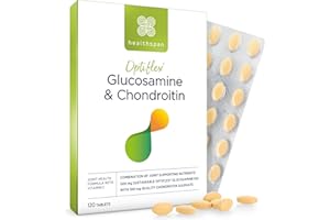 ‎HEALTHSPAN Healthspan Glucosamin & Chondroitin | Gelenkgesundheit | 500 mg Optiflex Glucosamin & 100 mg Chondroitinsulfat | 20 mg Vitamin C | 120 Tablettem