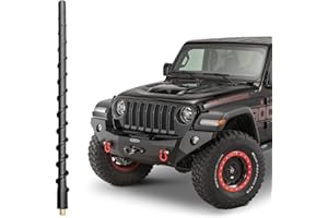VOFONO Antenna a spirale da 13 pollici per Jeep Wrangler Gladiator 2007-2024 JK JL JT Unlimited Rubicon Sahara Sport Willys 4xe Mojave High Altitude, Antenna corta Upgrade Jeep Wrangler Gladiator