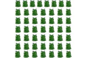 MAXQUU 50 figuras de ranas verdes, ranas pequeñas, ranas de resina, miniranas, mini estatuas de rana de resina, decoraciones de jardín de ranas pequeñas