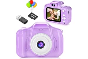 Camara Fotos Infantil,ARNSSIEN Camara de Fotos para Niños, 1080P HD, Regalo Juguete para Niños de 3 4 5 6 7 8 9 10 años, Regalo Cumpleaños y Navidad,10 Juegos de Rompecabezas y Tarjeta 32GB.