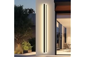 ‎BENMA BENMA LED Lange Wandlampe Villa Wandlampe Villa Porch Wandlampe Außen IP65 Wasserdicht Wandleuchten Lange Lichtleiste Aussen Wandlampe Acryl Warmes Licht Gartenleuchte für Terasse,Warmes Licht,100CM