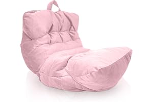 Aiire Puff Salon de Lujo XXL - Sofa Puf Gigante Moderno de Diseño - Modelos de Puffs o Bean Bag Chair Grandes con Relleno Incluido para Adultos o Decoracion Habitacion Juvenil Rosado