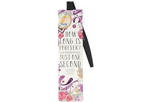 Legami - Marcador de páginas con elástico para guardar el libro cerrado, papel certificado plastificado, 4,7 x 17,5 cm, diseño de Alicia en Wonderland