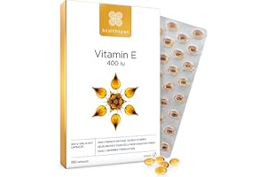 ‎HEALTHSPAN Healthspan Vitamin E 400iu | Hochwirksame Formel zur Bekämpfung von Zellschädigung und Unterstützung der Immungesundheit & Haut | Hochwertige Antioxidans-Unterstützung | Vegan | 180 Kapseln