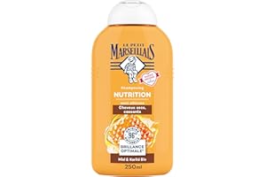 Le Petit Marseillais Shampooing Nutrition, Cheveux Secs, Abimés et Cassants, Miel de Provence BIO & Karité BIO, 250 ml (Lot de 1)