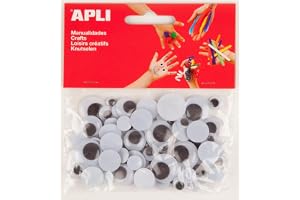 APLI 13058 - Runda svarta rullande ögon 75 u