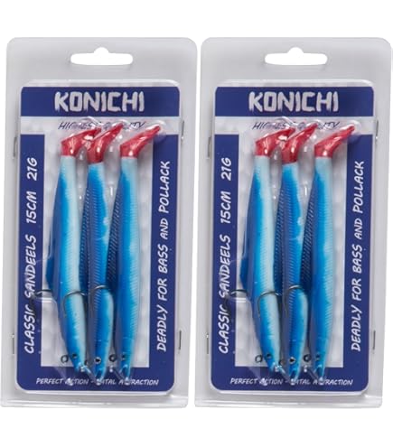 3 Esche Da Pesca In Mare Sidewinder Skerries Candy King, Forma Di Pesce, Per Merluzzo E Pollock
