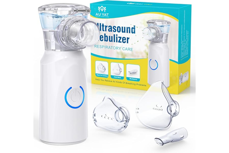Portable Quiet Aerosol Aerosol Machine for Adults and Children, Rechargeable Portable Aerosol with 2 Masks and Snorkel, 2 Adjustable Modes, Aerosol Device for Travel and Home Use