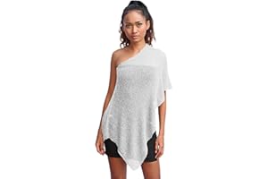 creazioni unique Poncho Coprispalle da Donna Elegante da Cerimonia o Sera - Poncho Donna Estivo e Primaverile in Rete di Viscosa Termica Profumato con Essenza di Fiore di Ciliegio