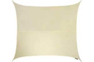 Kookaburra Waterproof Garden Sun Shade Sail Canopy in Ivory 98% UV Block (3.6m Square)