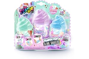 Canal Toys - So Slime - Les 3 Pots de Fluffy Slime pour Enfants de 6 Ans+ - Activité Manuelle - Idée Cadeau pour Créer sa Fluffy Slime et Jouer avec la Mini Figurine Surprise - SSC 101